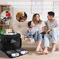 Vista 6 de Cable Organizer Bag,Cable Management Box Cord Organizer Case,Electronics Cord Storage Bag with Adjustable Divider Large Cable Storage Bag Carrying
