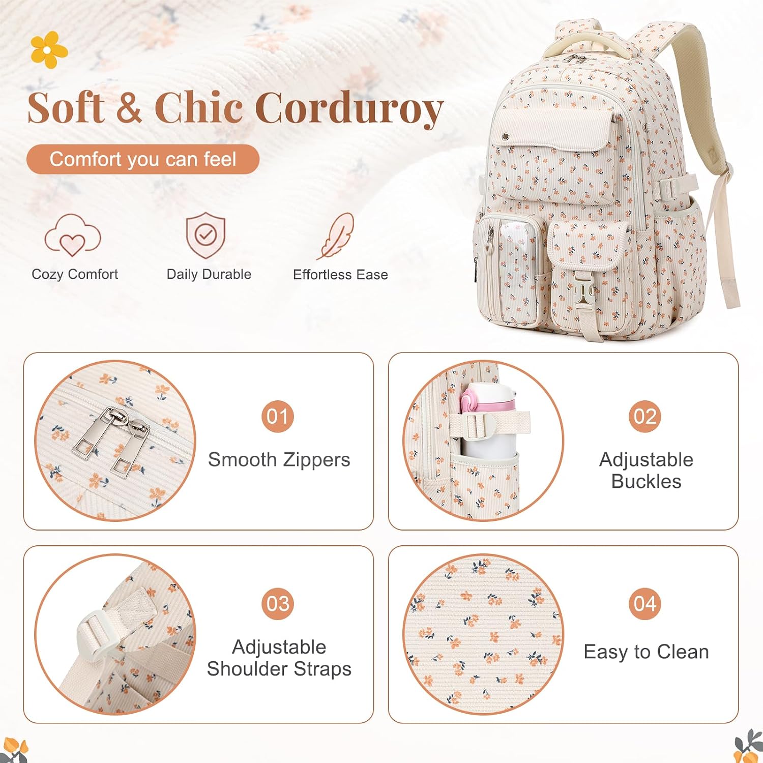 Musevos Girls School Backpack Kids Cute