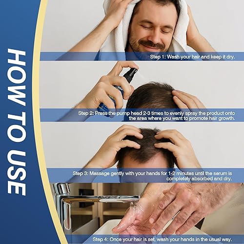 Miniatura 6 de 5% de minoxidil para hombres en aerosol para el crecimiento del cabello, suero tópico de minoxidil para barba, regeneración del cabello más grueso,