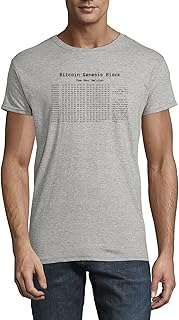 Bitcoin Genesis Block On The Brink of Second Rescate for Banks - Camiseta de cuello redondo para hombre, color gris