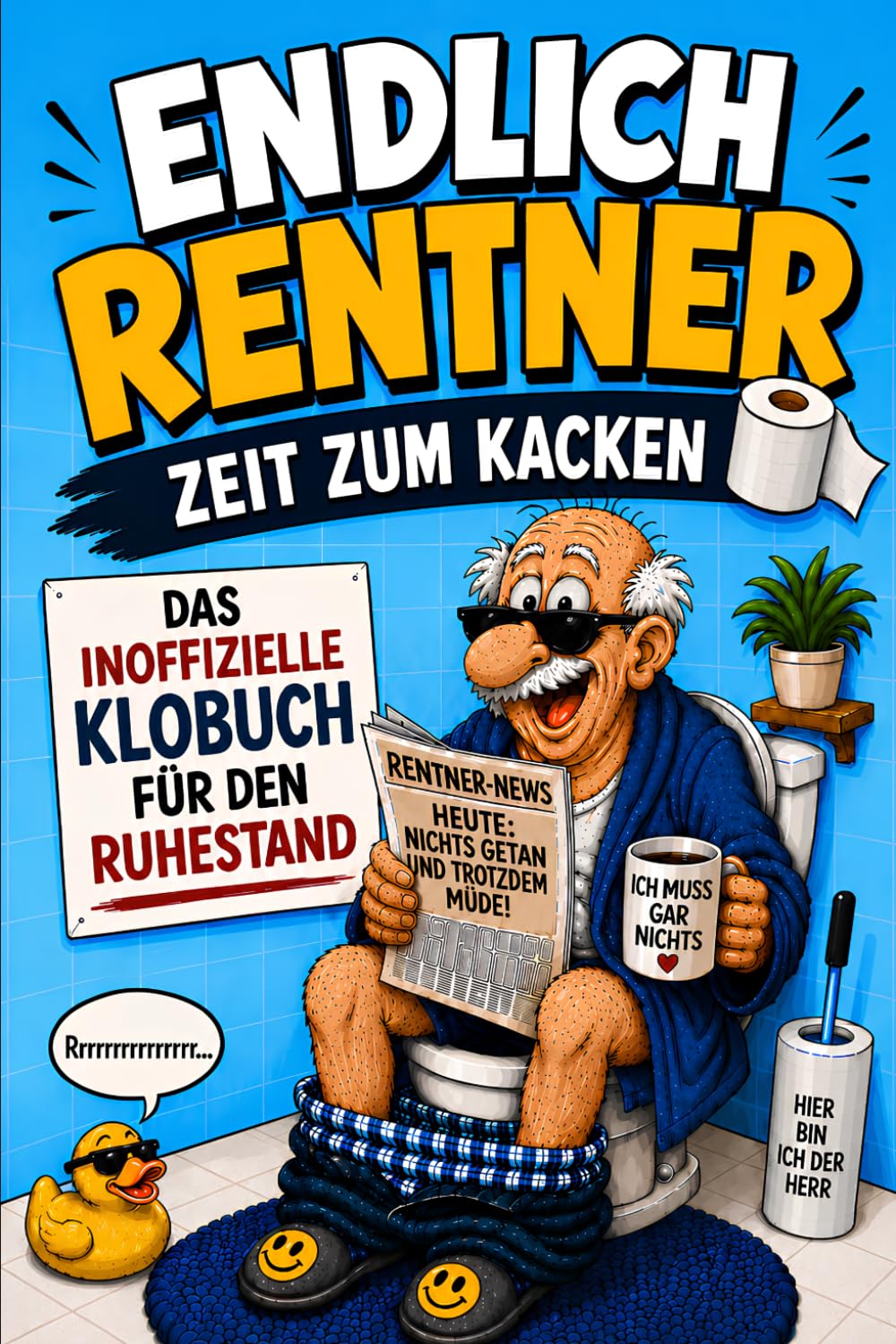 Endlich Rentner - Zeit zum Kacken: Das inoffizielle Klobuch für den Ruhestand (Geschenk zum Renteneintritt für Männer)