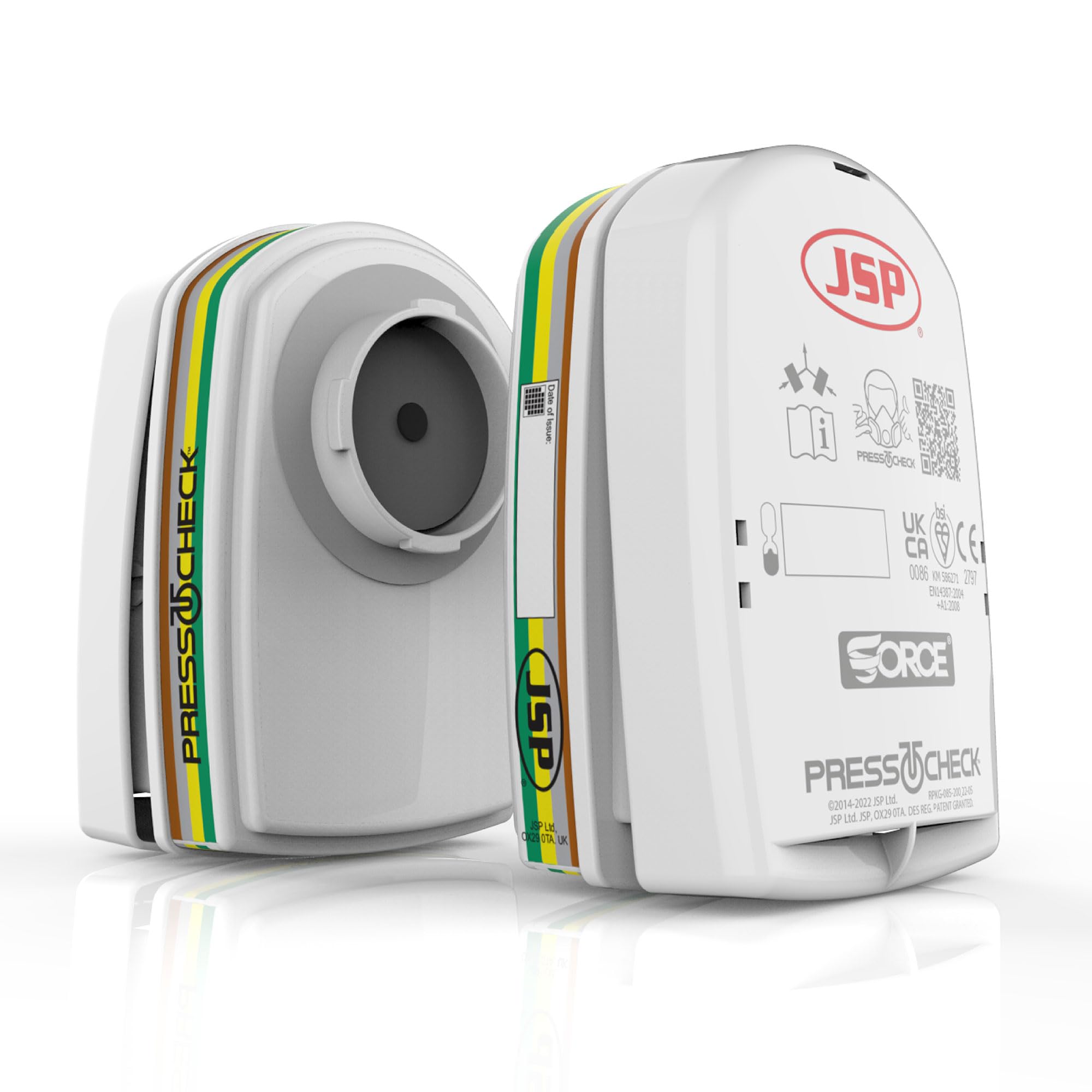 JSP PressToCheck™ ABEK1 P3 Combination Filters (1 Pair) - for Force 8 Half Ma...