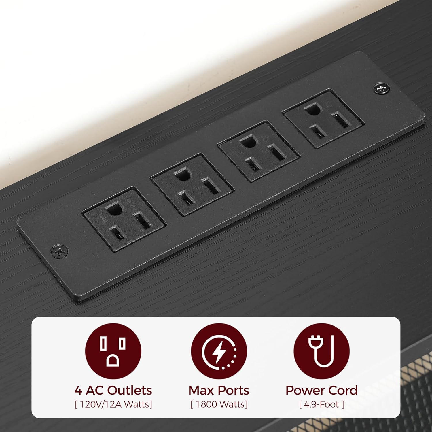 Rolling TV Stand with Mount, Corner TV Console with Wheels Up to 55 Inches, Entertainment Center with Storage, Small TV Stand with Power Outlet for Living Room, Bedroom, Black TVBK117E01