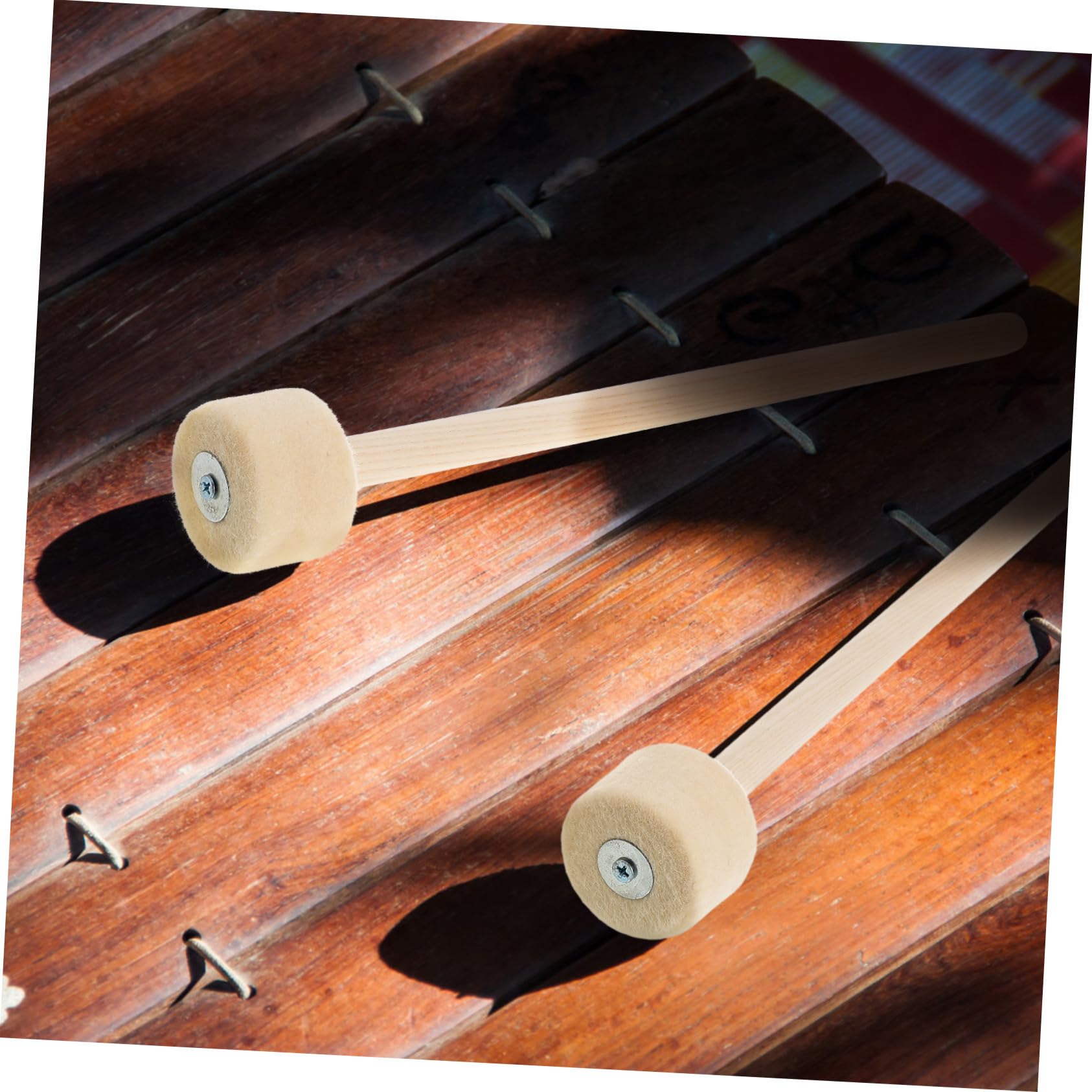 6 Piezas Mazas de Percusión Profesionales de Madera para Tímpani Bombo y Xilófono Baquetas con Cabeza de Hilo para Práctica Musical Accesorios para Instrumentos de Percusión
