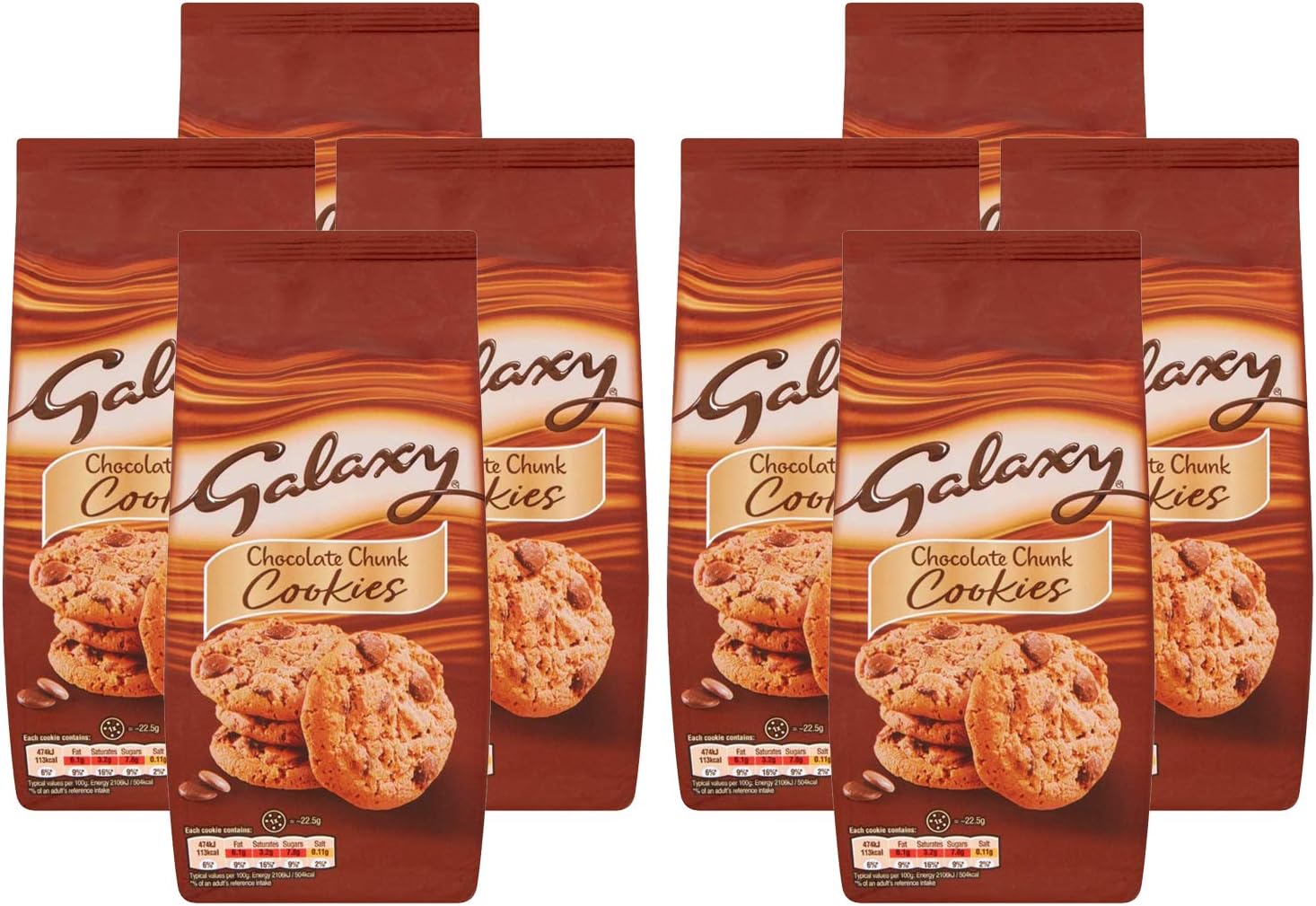 Galaxy Chocolate Chunk Cookies, Pack of 8, 1.44 kg Amazon.co.uk Grocery