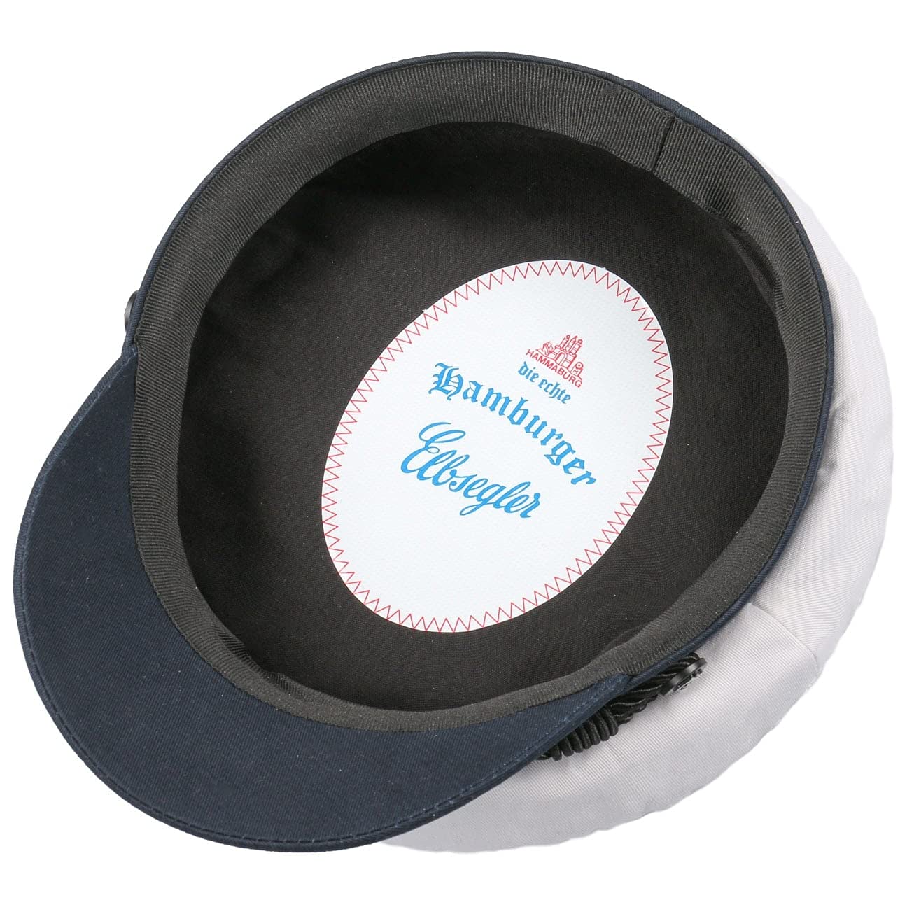 HAMMABURG White Starline Berretto Marinaio elbsegler in Cotone Unisex Tutto l Anno