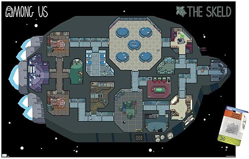 Among Us - Póster de pared con pinza. Among Us - Póster de pared con pinza.