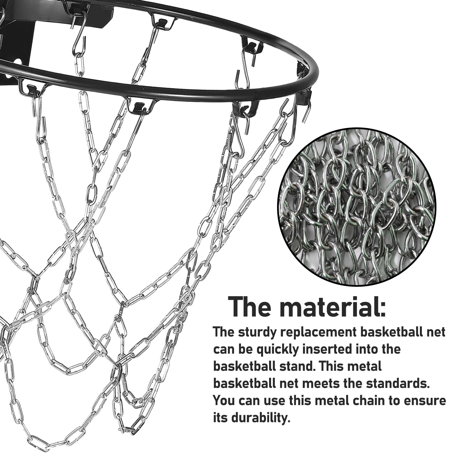 Remplacement Filet Basketball Filet De Basket Métal Galvanisé - Filet  Panier Basket Extérieur/Intérieur Retina Canestro Basket, image size:1600x1600