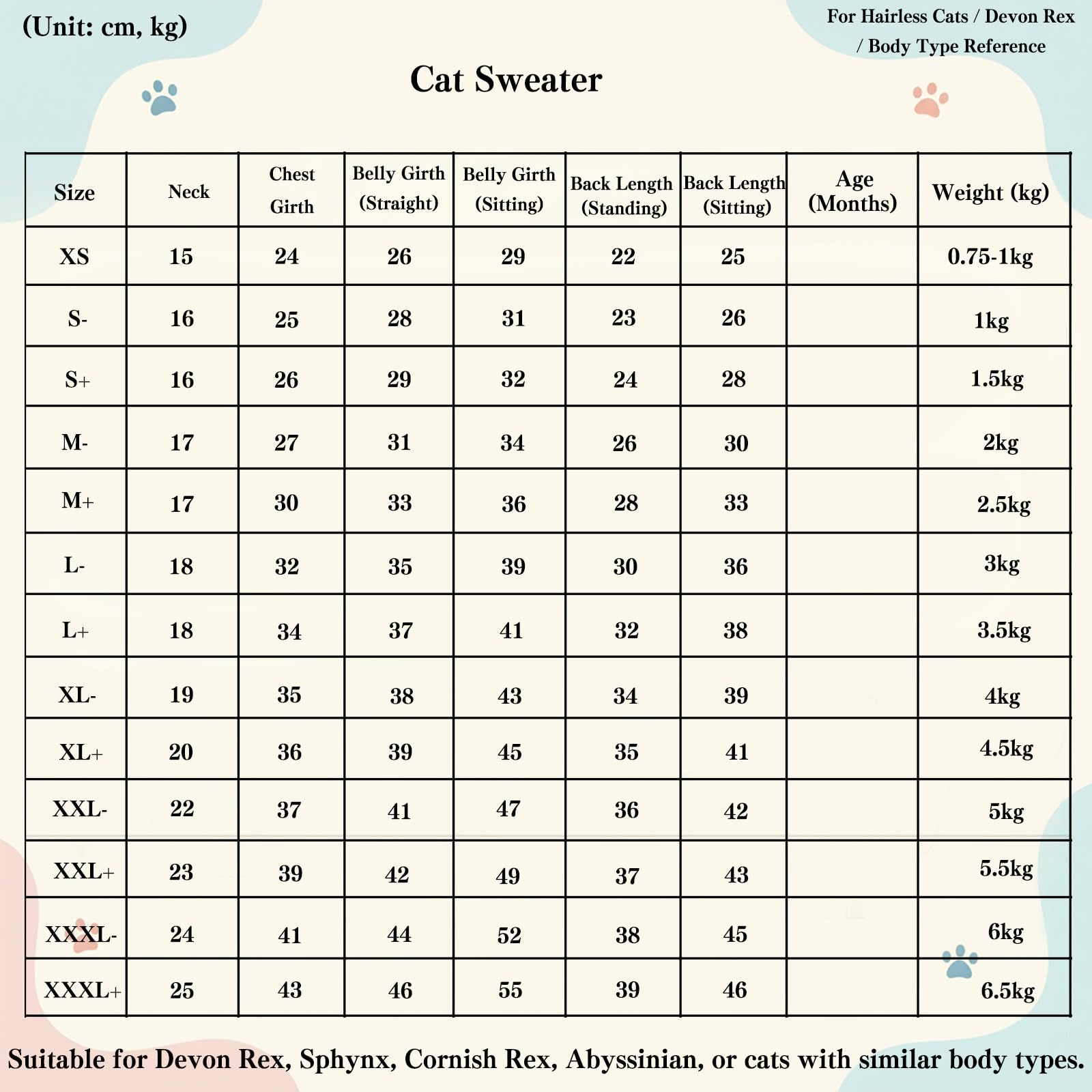 OMEM Vestido de gato de pata de gallo con lazo, ropa de gato con forro de algodón suave para gatos sin pelo Sphynx, elegante traje de invierno para gatos pequeños a grandes, M a XXXL (XL+)