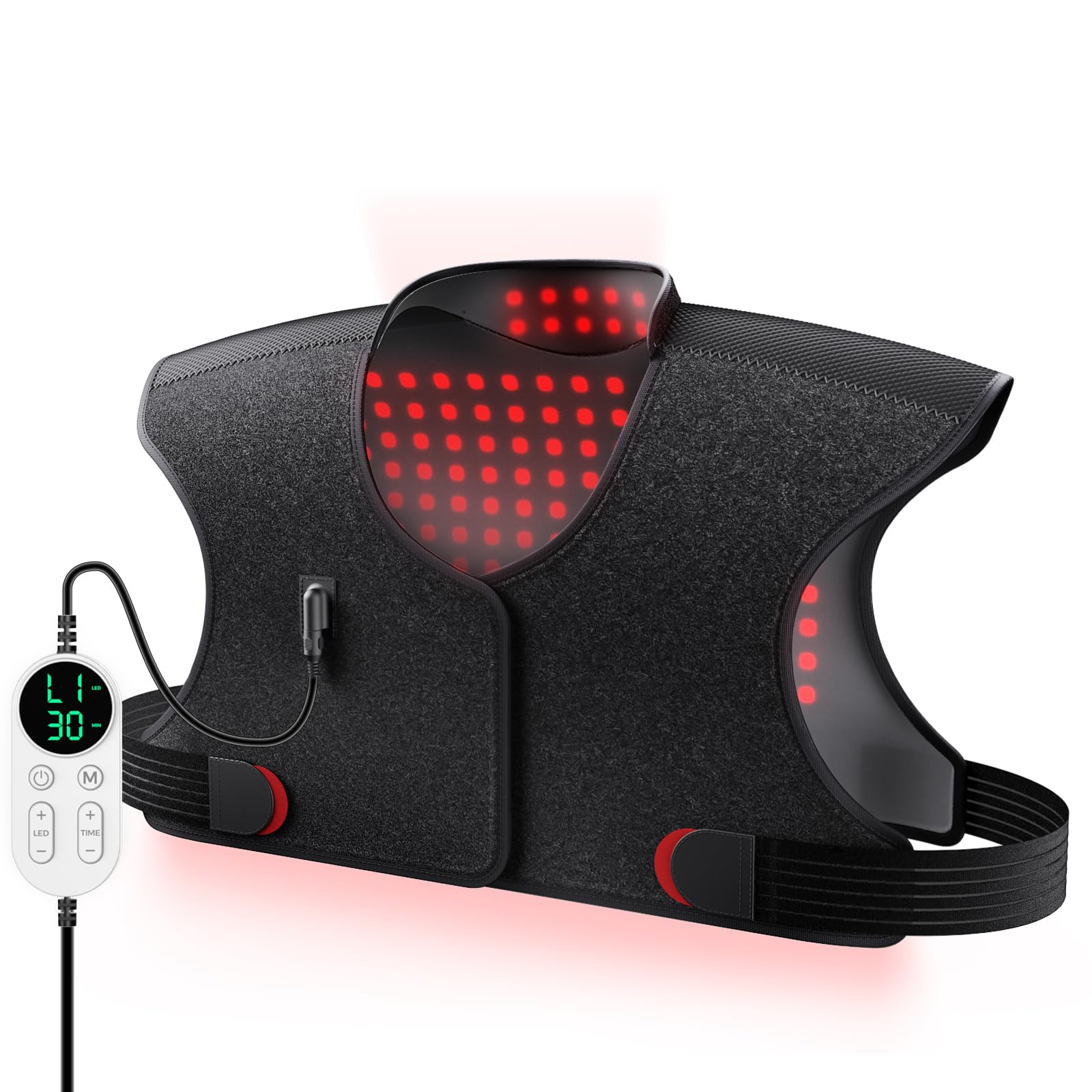 Photo 1 of Red Light Therapy for Neck and Shoulder, 290 LEDs 660nm & 850nm Infrared Red Light Therapy Neck and Shoulder Heating Pad, 5-Level Light Intensities & 4-Level Pulse Wearable Wrap
