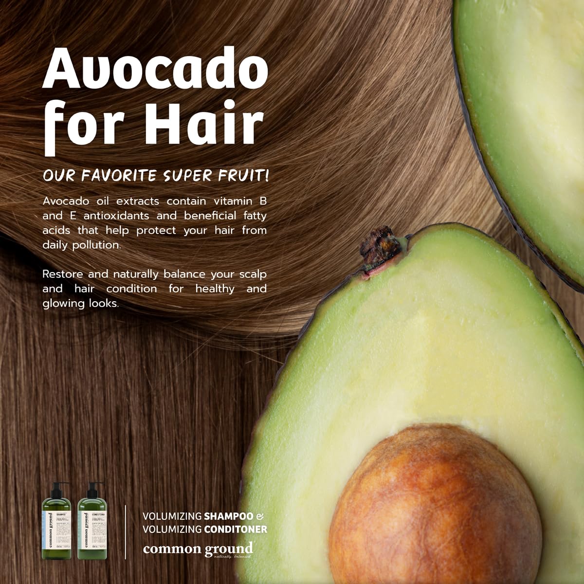 Common Ground Volumizing Natural Shampoo, Paraben and Cruelty Free, Vegan, Plant-Based, Botanical Magnolia Scent, Avocado Oil, pH5.5, Healthy Scalp, Shine, Color Safe for Men, Women - Image 8