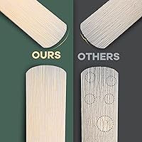 Vista 5 de Cañas de clarinete 2.5, CeMeow Cañas tradicionales para clarinete principiante, paquete de 10 con caja de plástico, punta de caña más delgada