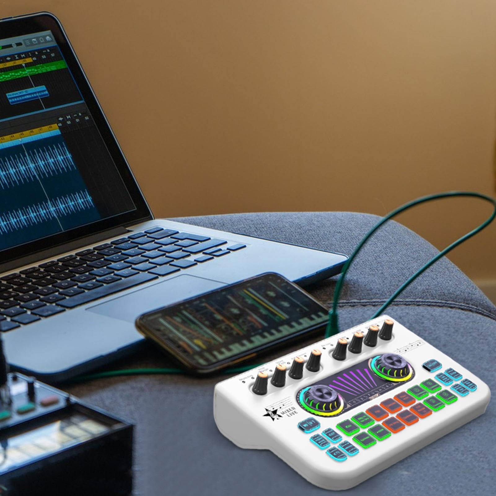 SK300 ライブサウンドカード ボイスチェンジャー　オーディオミキサー Amazon.co.jp: SK300ライブサウンドカード外部ボイス