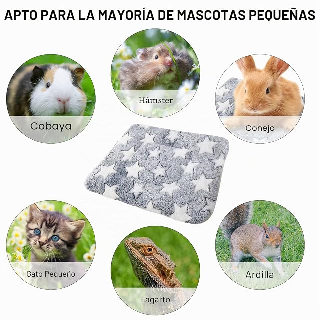 Foto 5 de 7 de Barley Ears 2 Piezas Ropa de Cama de Felpa para Animales Pequeños, Mantas de Felpa de Invierno para Gatitos