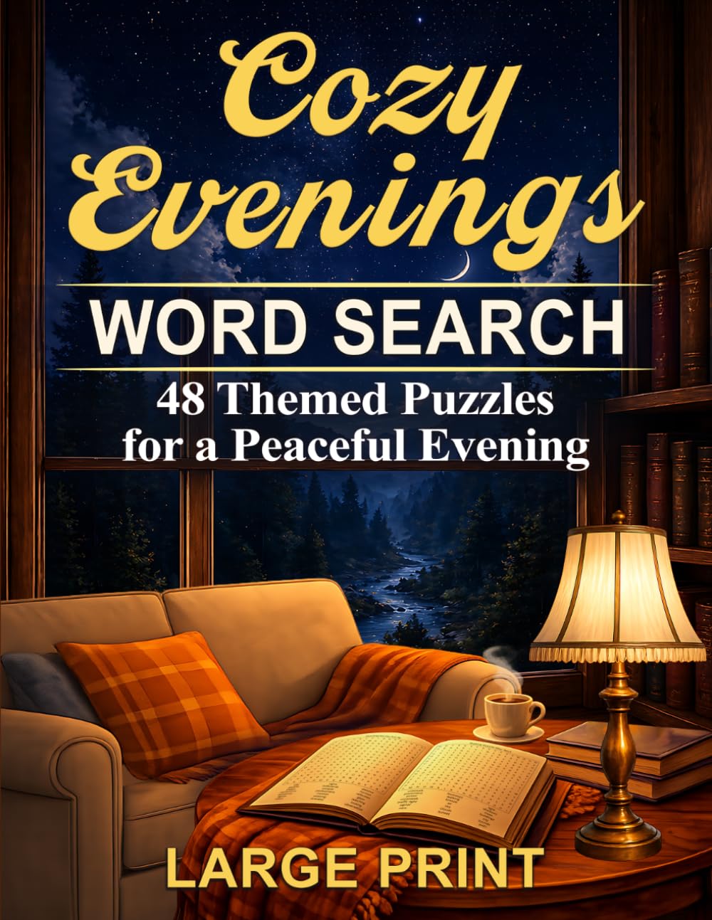 Cozy Evenings Word Search: 48 Themed Puzzles for a Peaceful Evening (Cozy Word Search Puzzles)