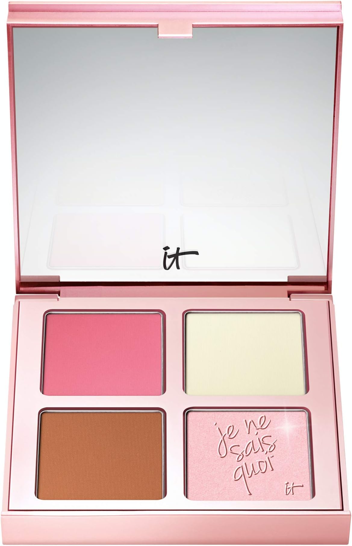 IT Cosmetics Your Je Ne Sais Quoi Complexion Perfection Face Palette - All-in-One, Anti-Aging Contour Palette - Bronzer, Luminizer, Blush & Bye Bye Pores Pressed Powder - 0.86 oz