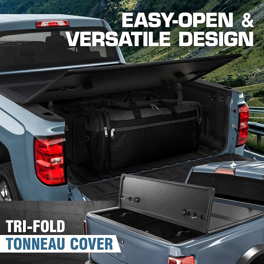 Tページ　030 Amazon.com: DNA MOTORING Truck Bed Top Hard Solid Tri-Fold