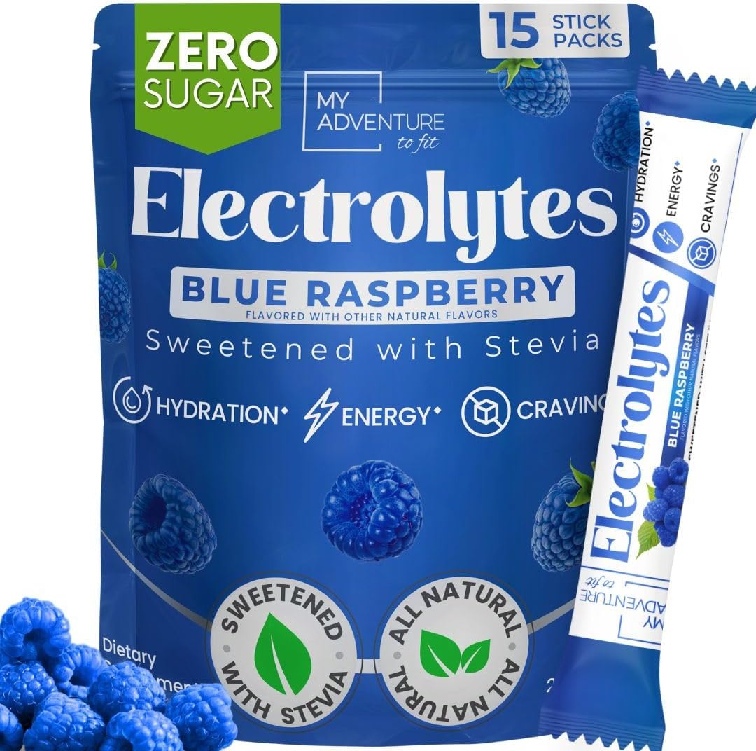 Zero Sugar – Blue Raspberry Electrolytes Powder – Refreshing Hydration – Caffeine Free Energy – All Natural Ingredients – Vegan, Keto and Paleo – Sugar Free Electrolyte Powder Drink Mix – 15 count Zero Sugar – Blue Raspberry Electrolytes Powder – Refreshing Hydration – Caffeine Free Energy – All Natural Ingredients – Vegan, Keto and Paleo – Sugar Free Electrolyte Powder Drink Mix – 15 count