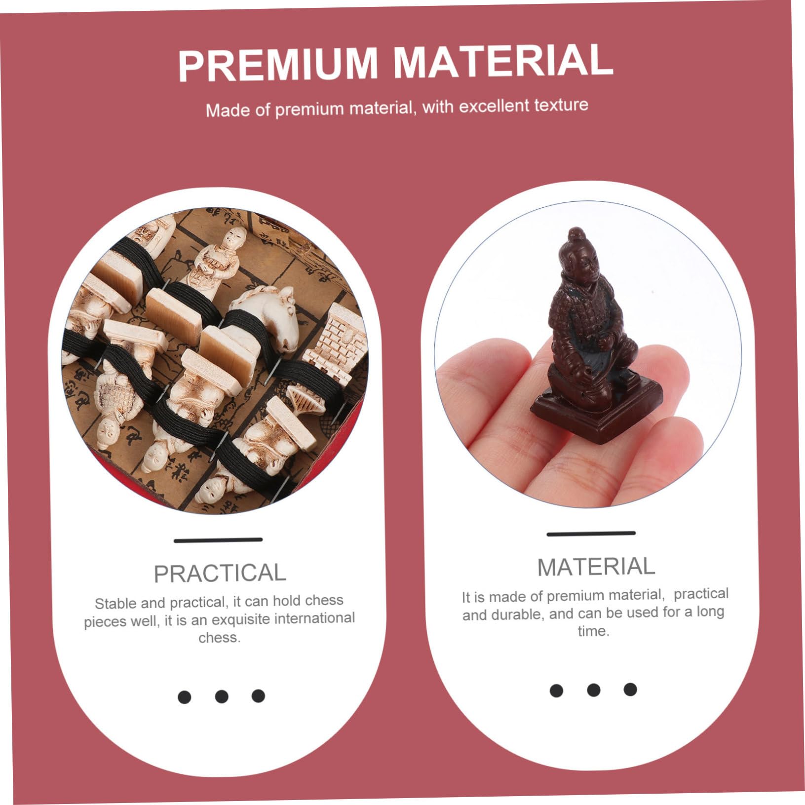 Scacchiera Pieghevole Rossa in Legno e Lega, Set 1 Pezzo | Oggetto Scenico Creativo, Facile da Trasportare, Design Stabile, per Scacchi Decorativi e Giochi da Tavolo