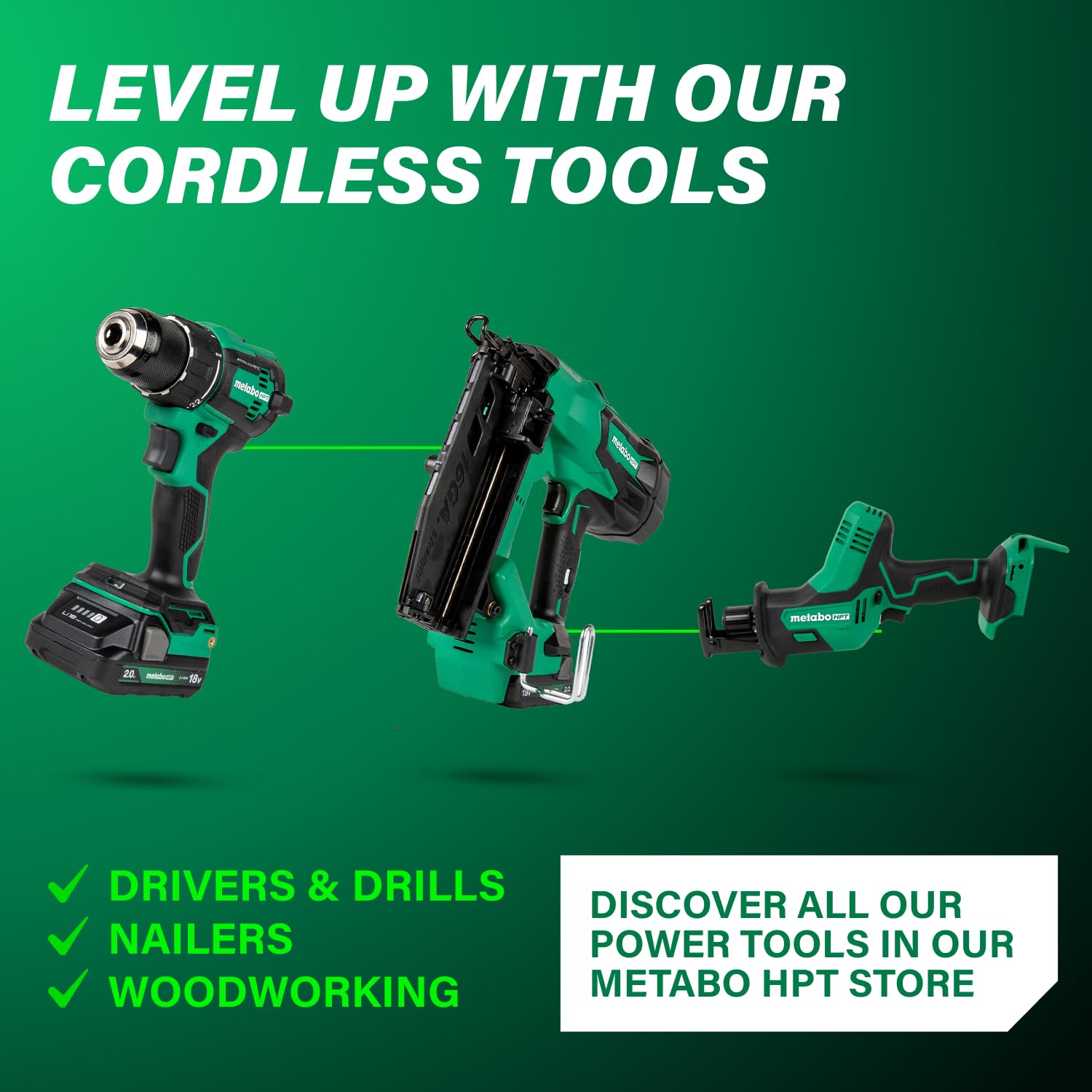 Metabo HPT 18V Cordless Recip Saw - One Handed -9
