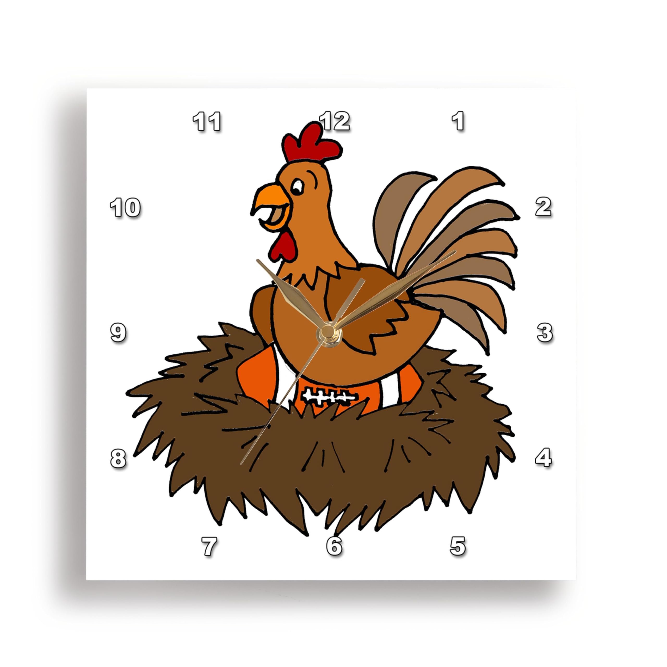 Horloge murale coq et ballon de foot cadeau insolite pour supporter