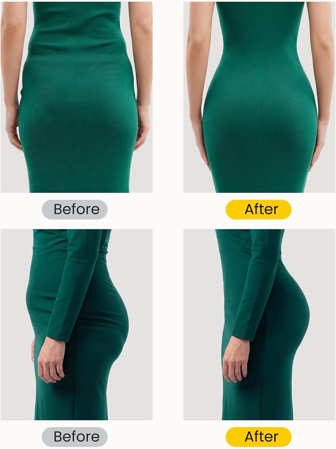 Junlan Culotte Gainante Femme Push Up Fessiers Sculpés Ventre Plat Amincissante Shapewear Sculptant Culottes Invisible P — vue 4