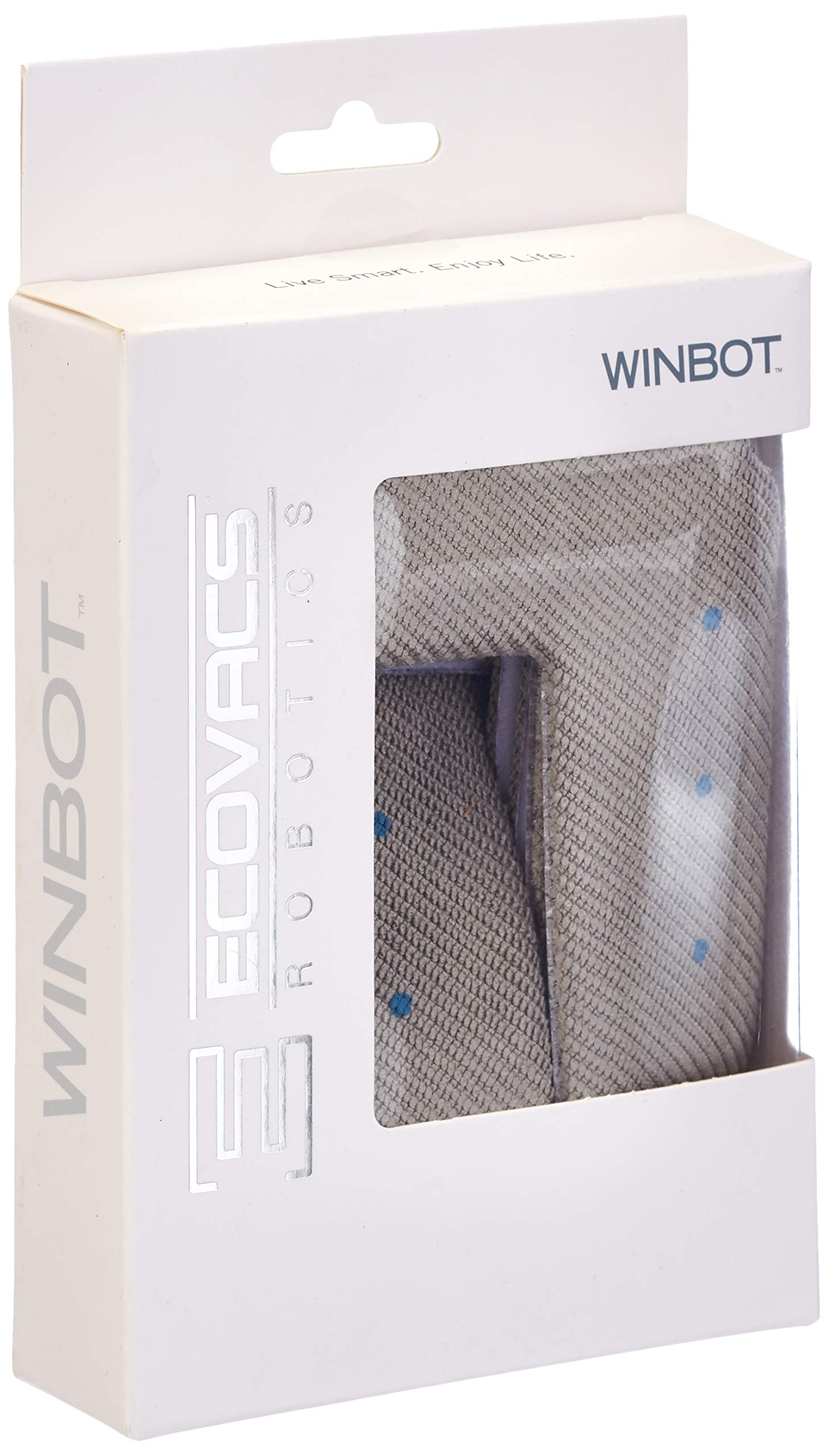 ECOVACS W-CC2B Ściereczki czyszczące (2 szt.) do robota do mycia okien WINBOT X (2020), oryginalny element wyposażenia, szary