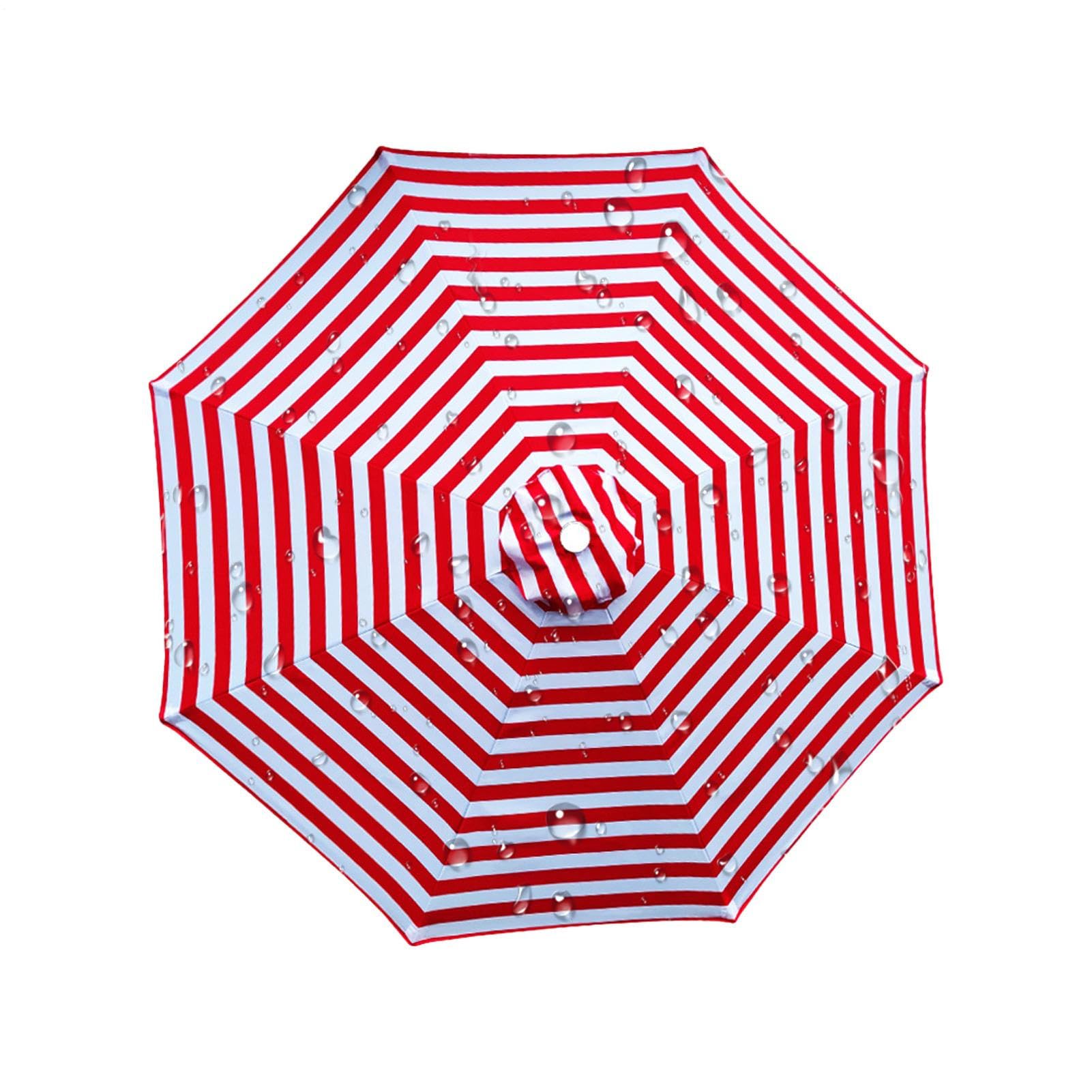 Parapluie de rechange pour patio - Auvent de rechange - Résistant aux UV pour le marché extérieur - Haut en polyester durable de 9 m à 8 nervures - Idéal pour le jardin, la terrasse, l'arrière-cour