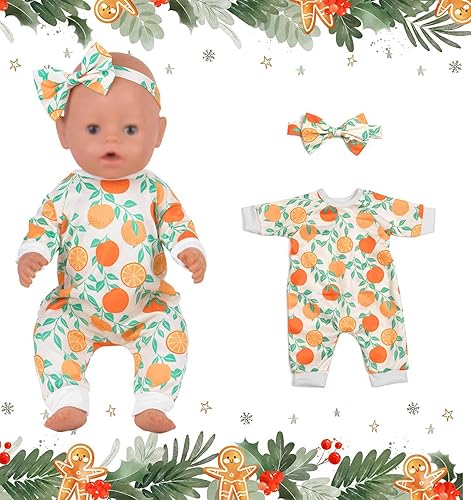 Miniatura 6 de Ropa de muñeca recién nacida, a cuadros, mono, falda tutú, accesorios de muñeca para muñecas de 15 pulgadas, 16 pulgadas, 18 pulgadas