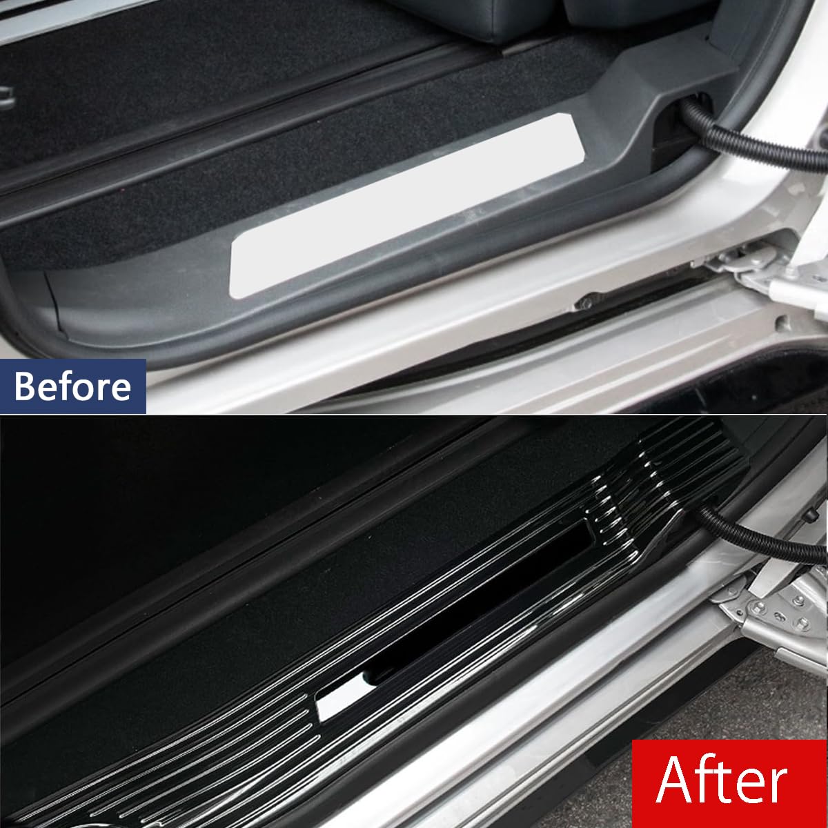 Car Accessories Fit for Toyota Sienna 2022 2023 2024 2025 Inside Door Sill Scuff Plate Guard Cover Trims — view 3