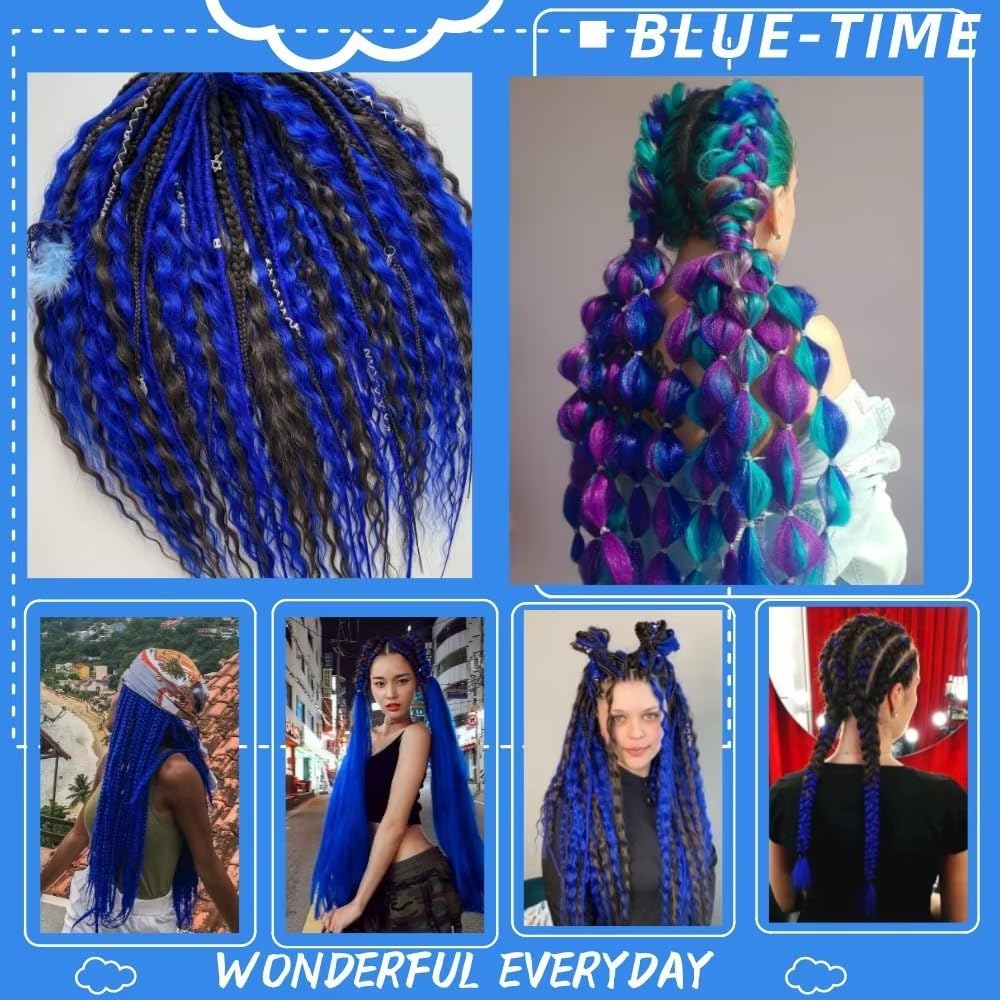 YDDM Capelli Per Treccine Africane Morado Extension Treccine Texture Yaki Easy Install per Principianti 32 Pollici 3 Pezzi Capelli Leggeri e Naturali per Box Braids, Twist e Crochet — view 7