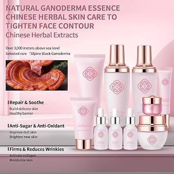 Ganoderma Anti-Aging10-Piece Skincare Set Moisturizing and Rejuvenating Skincare Set For Women Mother's Day Gift