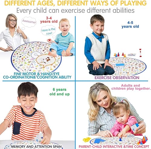 Miniatura 3 de VATOS Juego de mesa, juego de cartas Little Detective Juego de memoria para niños y familias, juguetes educativos para niños pequeños de 3, 4, 5, 6,