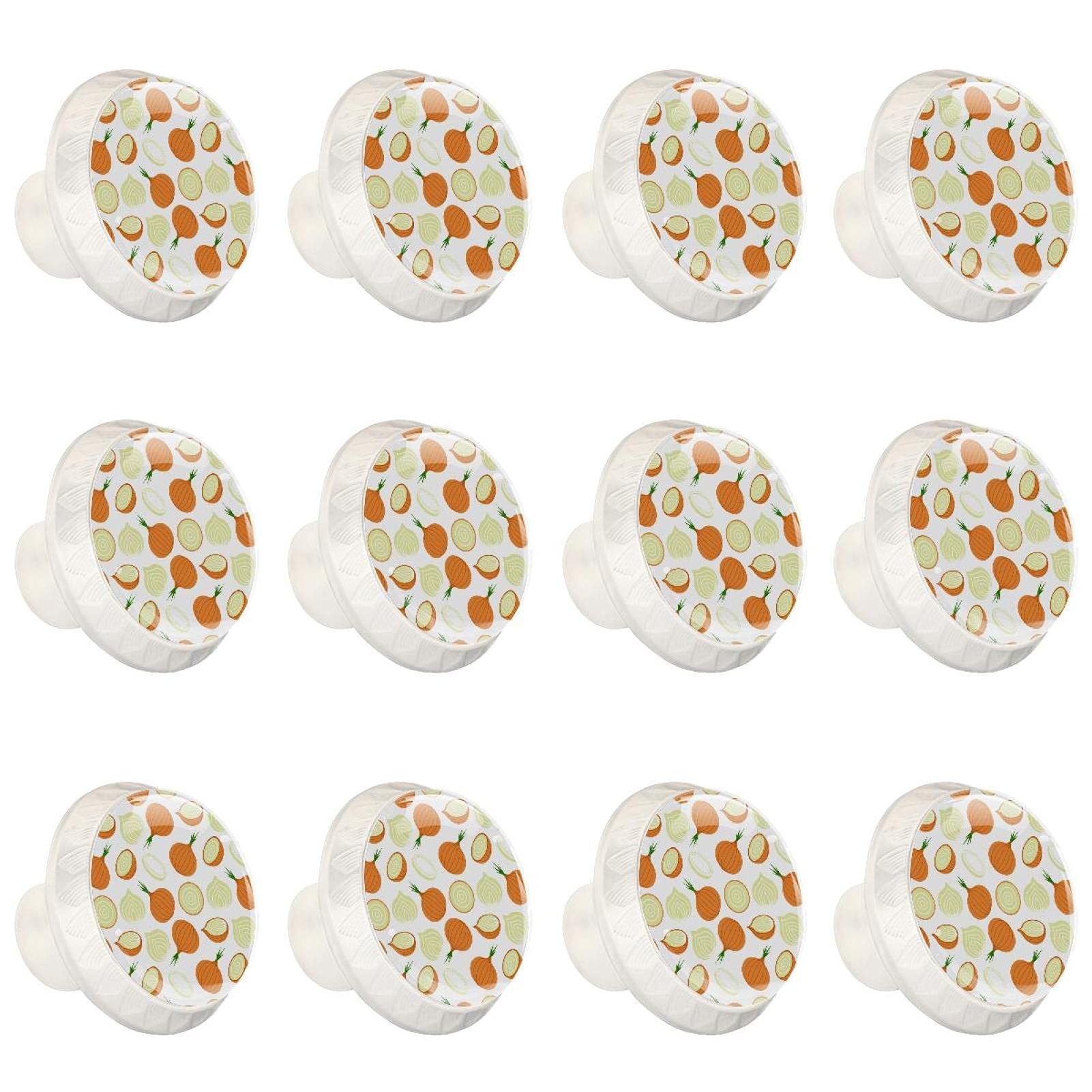 Boutons d'armoire oignon mignon : lot de 12 poignées de cuisine rondes pour chambre d'enfant