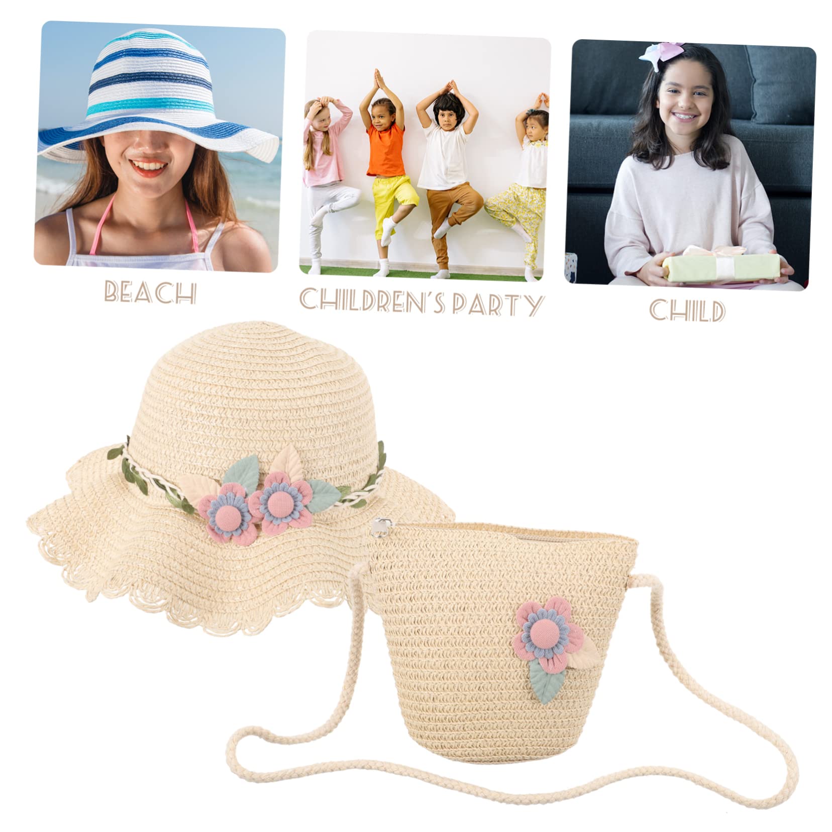 Beaupretty Sombrero de Sol para pequeño Gorra de Sol de Playa Sombreros de niña Flexible Sombreros de Verano para Sombrero para el Sol con Bolsa