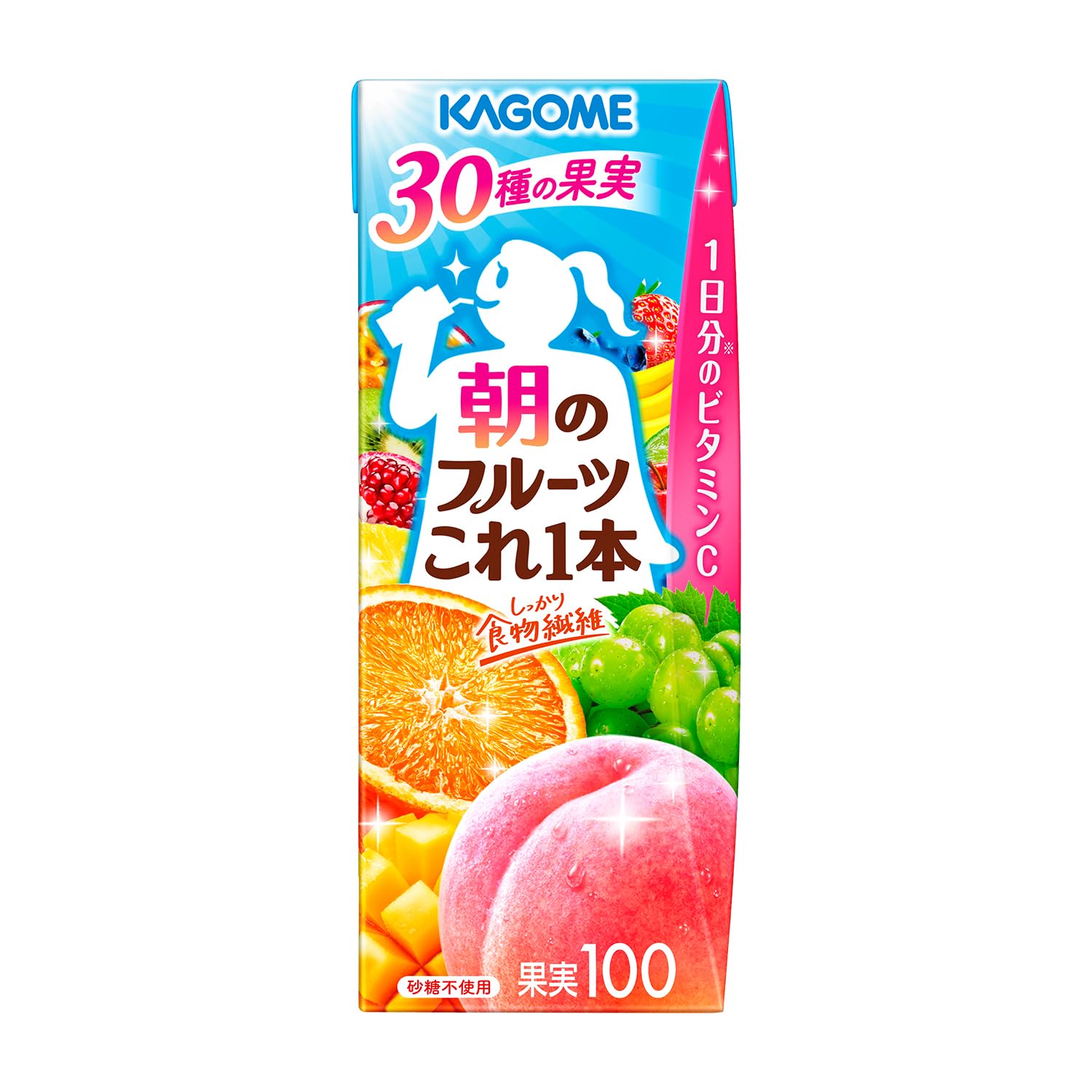 Amazon.co.jp: カゴメ 朝のフルーツこれ一本 200ml紙パック×24本(砂糖