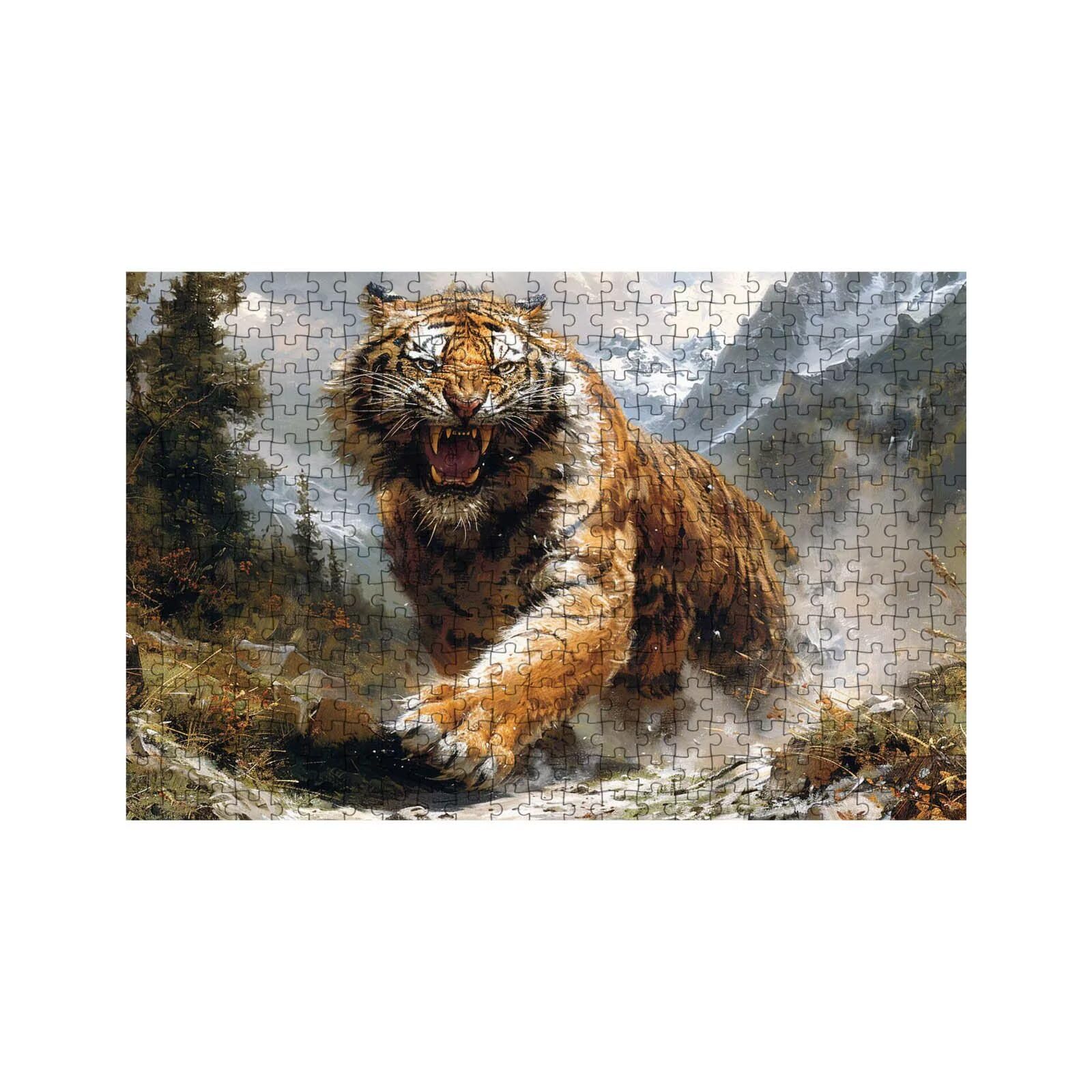 Puzzle 3000 Teile, Tiger Puzzle 3000 Teile Erwachsene Tier Holzpuzzle Erwachsene 80 x 120Cm, Klassische Puzzles für Geschicklichkeitsspiel Die Ganze Familie Zusammen für Wanddeko Geschenke LZPT-03109