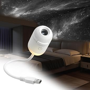 12-in-1 Galaxy Projector Night Light, USB Galaxy Projector with 12 Sliding Projection Films, 360 Adjustable Night Light Projector for Bedroom, Mothers Day Gifts,Decor for Kids Bedroom Sleeping Ceiling [Energy Class A]