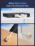 Cat-8 Ethernet Cable 6FT, High Speed 40Gbps Internet LAN Patch Network Rj45 Cable Wire for Gaming Modem, Printer - 2 M / 6 Feet