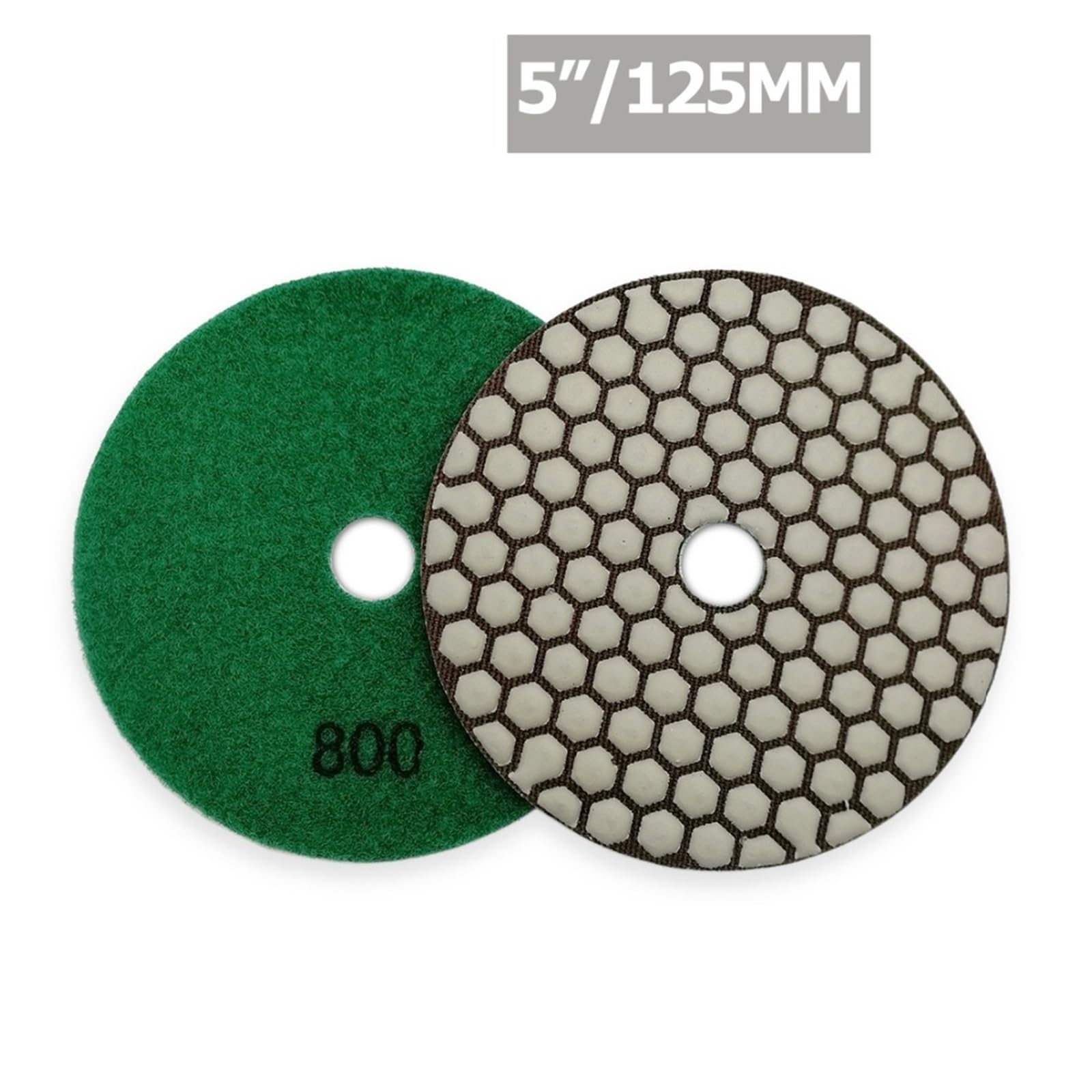 4 Uds Dia 5 "Grit #800 almohadillas de pulido en seco flexibles discos de lijado de piedra de 125mm for granito mármol cerámica cuarzo