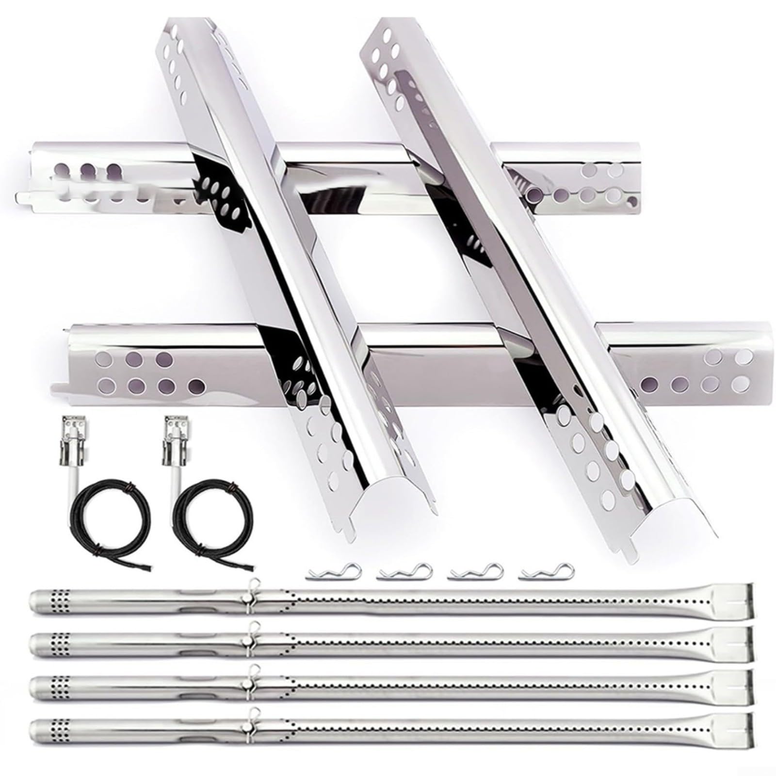 In Acciaio Inox Grill Piastre di Calore Bruciatore Tamers Parti di Ricambio Per Charbroil Performance 2 3 4 5 6 Burner Gas Grill Modelli