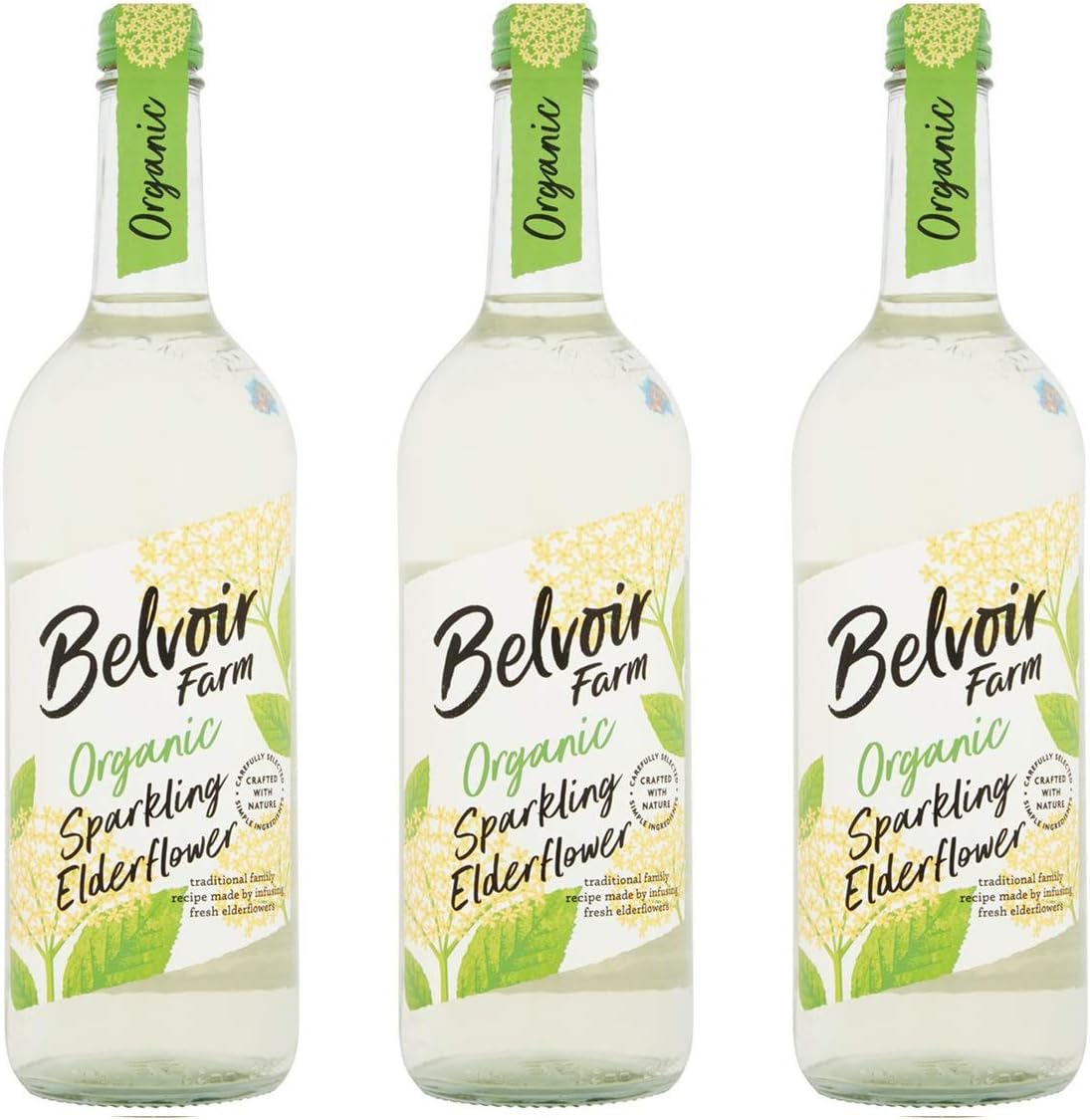 (3 Pack) - Belvoir - Organic Elderflower Presse | 750ml | 3 Pack Bundle