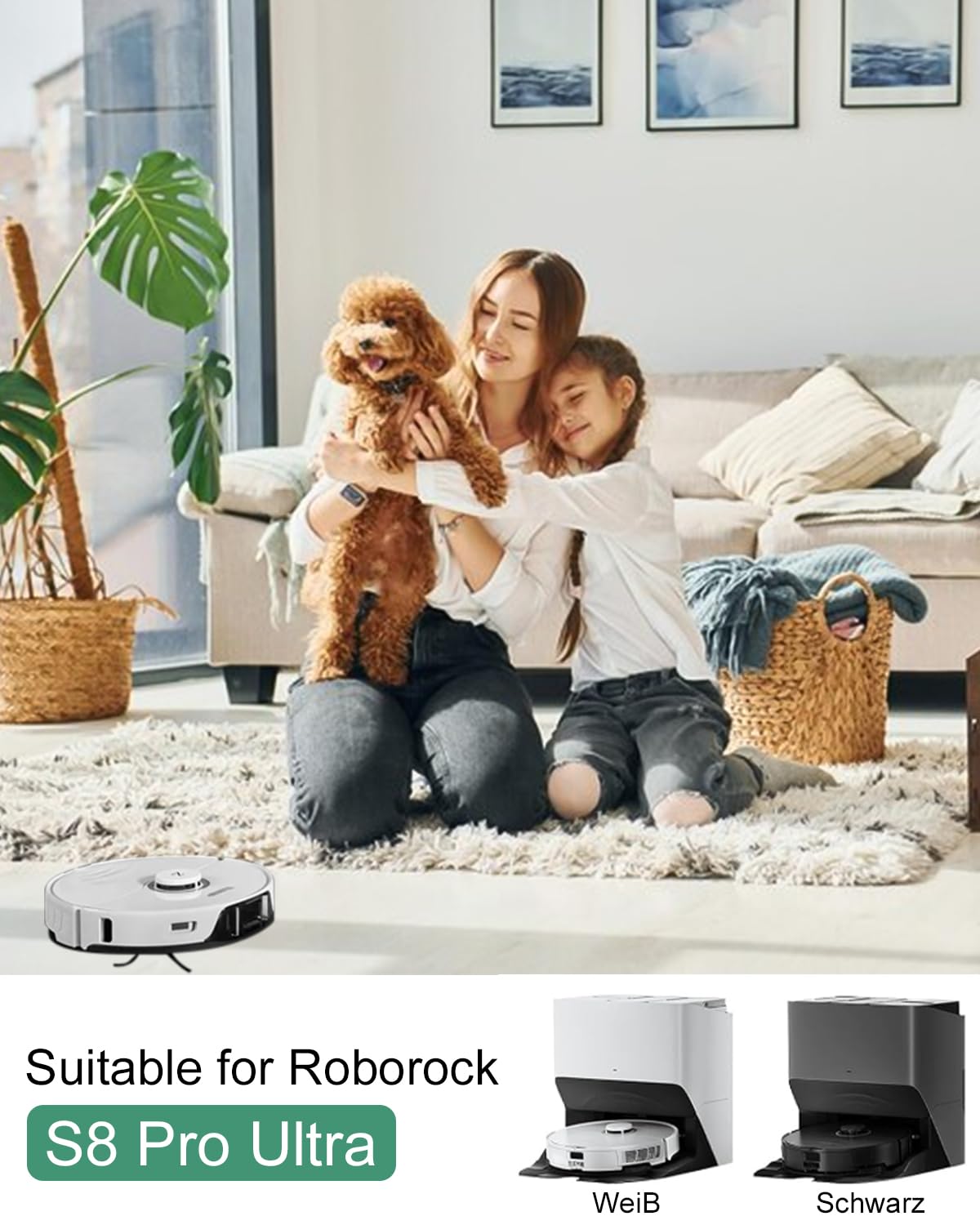 Lot Accessoires Roborock S8/S8 Pro Ultra - 24 Pièces : Sacs, Filtres, Brosses, Chiffons