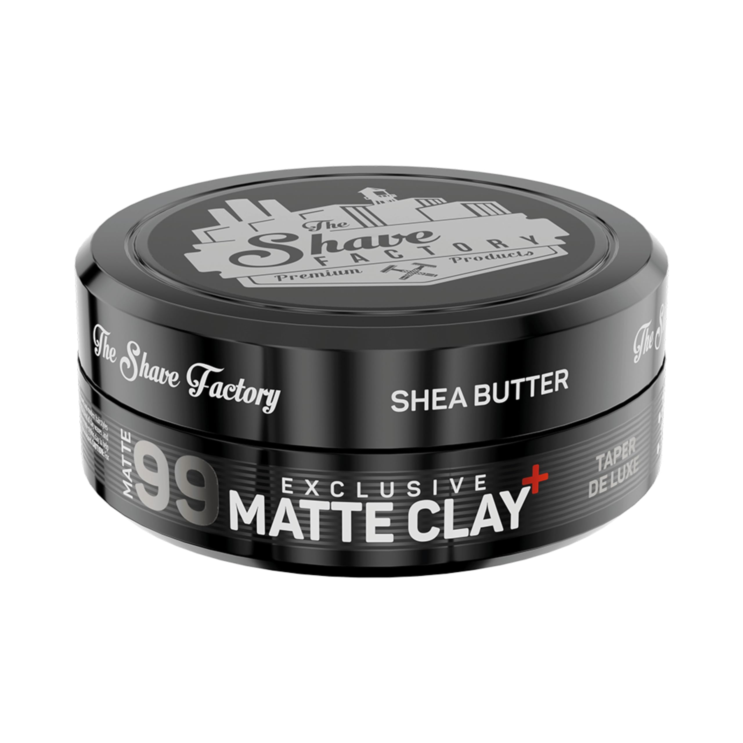 The Shave Factory Exclusive Matte Clay 150ml 99 Taper De Luxe with Shea Butter Extra Hold