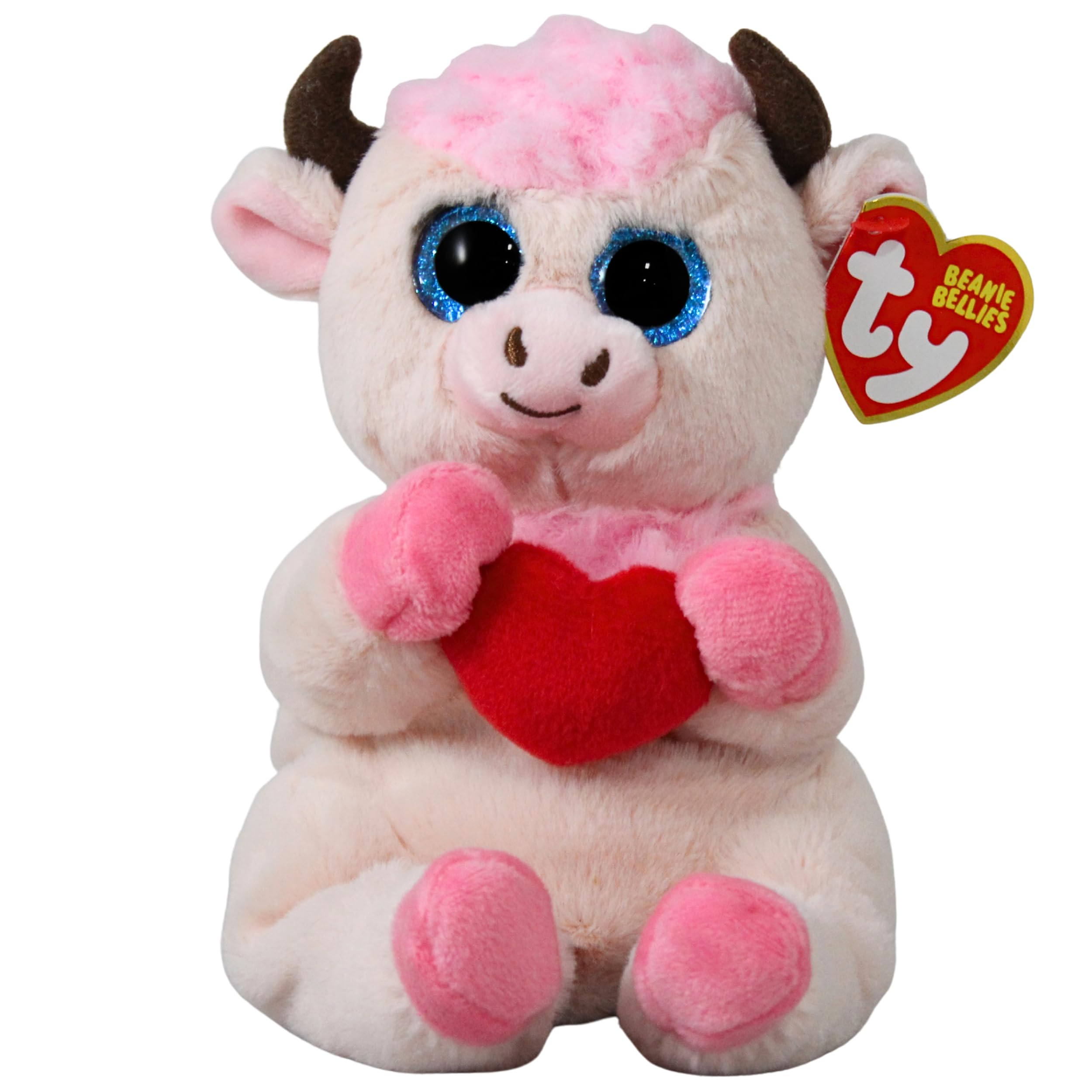 TY Beanie Bellies Sprinkles - Valentine Cow - 6"