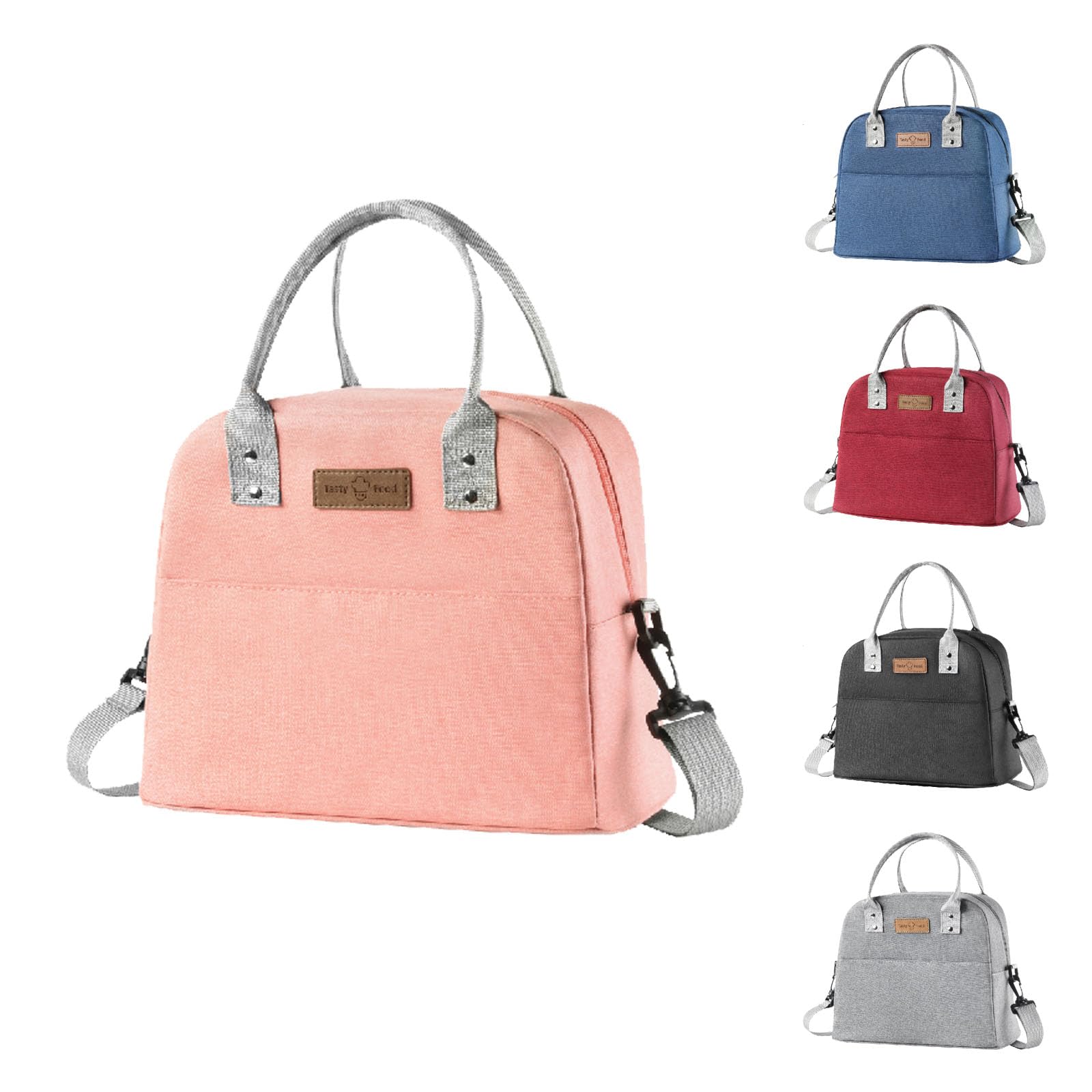 BRYN Bolsa térmica para el almuerzo, 7,9 l, bolsa nevera pequeña para el almuerzo, para el trabajo, la escuela, viajes, camping, picnic, playa (rosa)