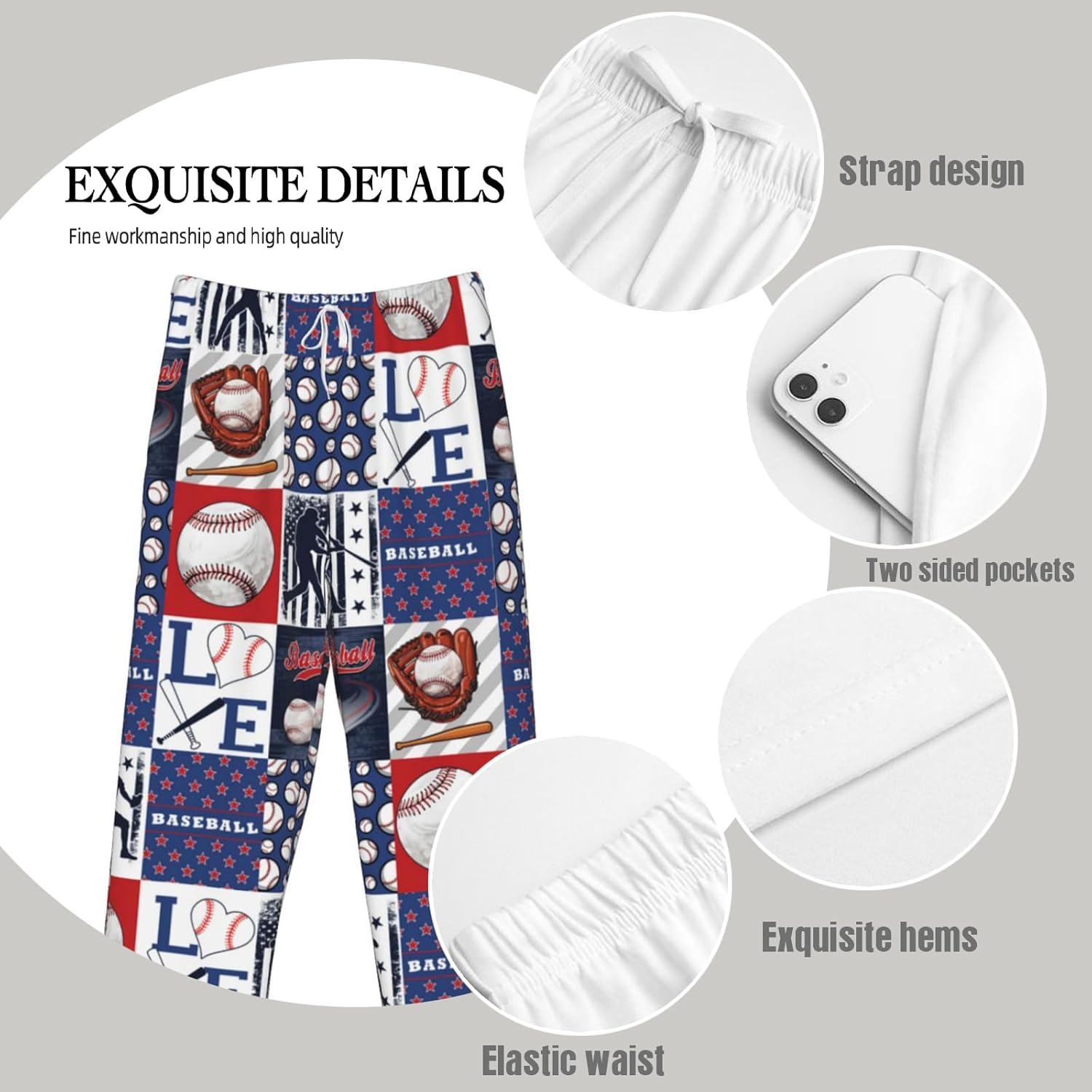 Pajama Pants For Men, Lounge Pants, Pjs Bottoms with Pockets Sleep Lounge Pants for Men Funny, Humorous - Image 3