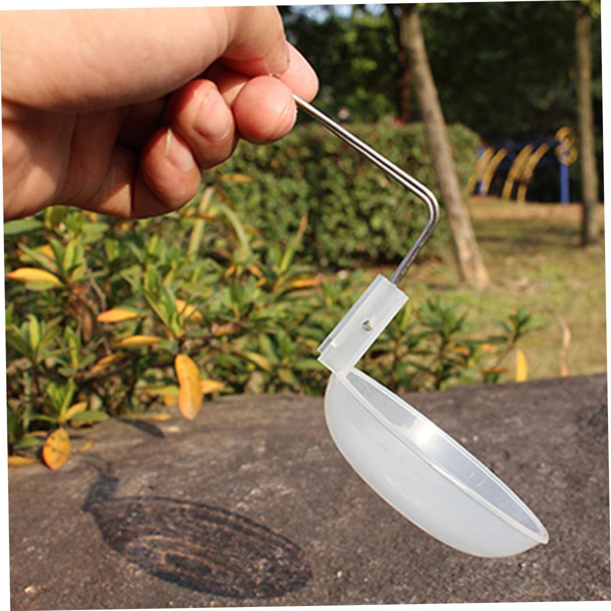 SOLUSTRE Portable Plastic Camping Bowls and Soup Spoon Set, Pp Small Outdoor Reusable Bowls with Spoons, 4pcs Picnic Barbecue Camp Kitchen Utensils for Hiking and Travel