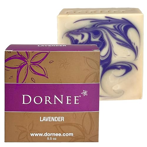 DorNee  Jabón de barra de lavanda manteca de karité natural hecho a mano procesado en frío aceite esencial suave 55 onzas