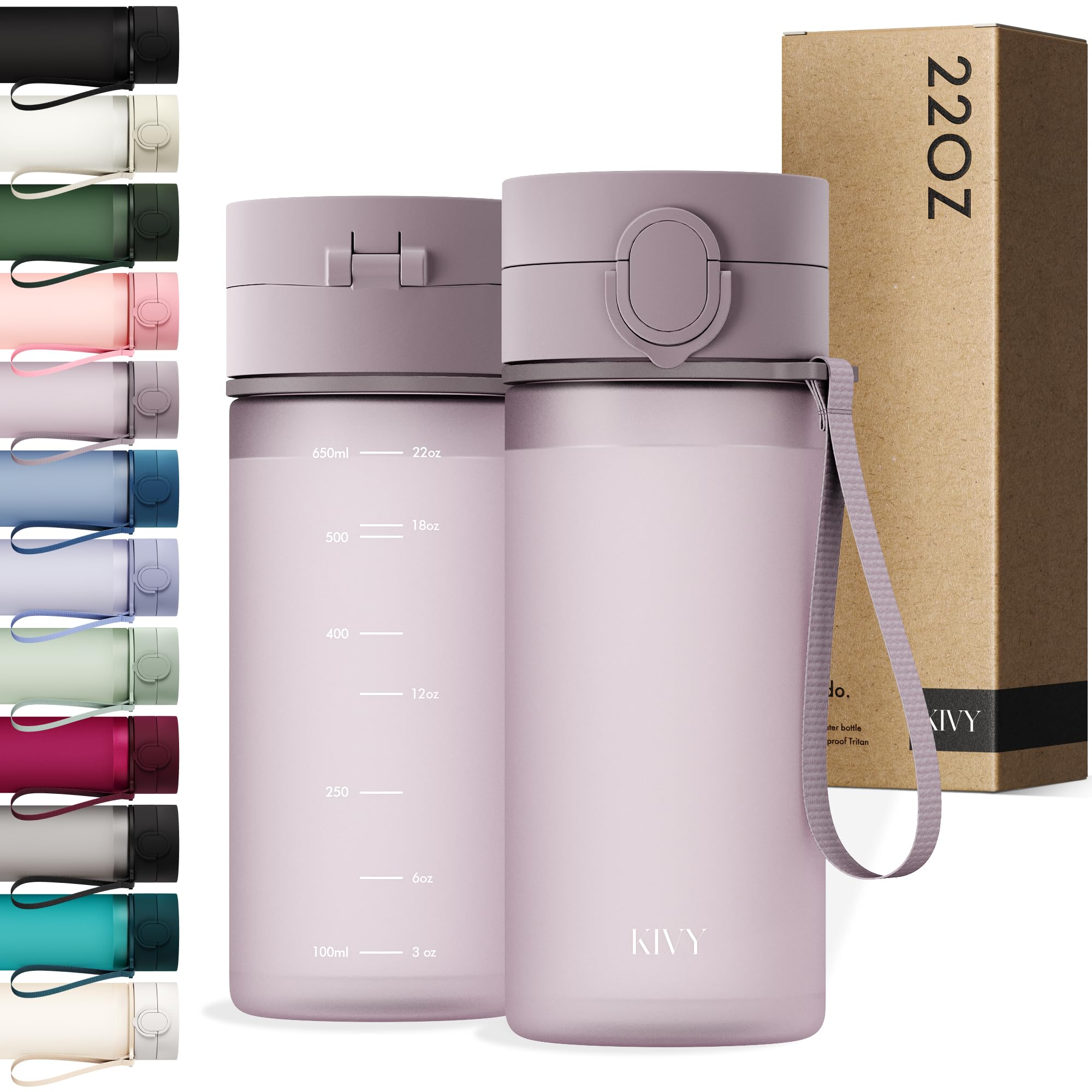 KIVY Tritan Botella de Agua 1.5L [IRROMPIBLE] - Water Bottle Sin BPA para Gimnasio, Gym & Deporte - Garrafa Reutilizable de Plástico Apto Lavavajillas - Cantimplora Deportiva, Oficina y Escuela — view 26